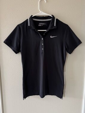 Nike Golf Sz Small Women’s Black Dri-FIT Polo Top